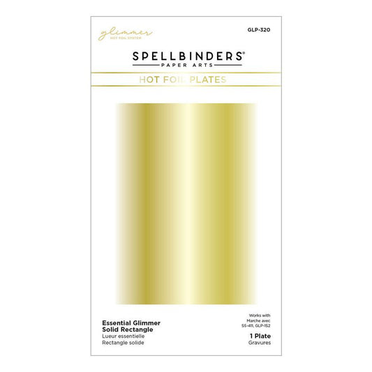 Spellbinders Glimmer Hot Foil Plates - Essential Glimmer Solid Rectangle