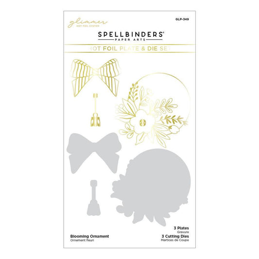 Spellbinders Glimmer Hot Foil Plates & Dies - Blooming Ornament
