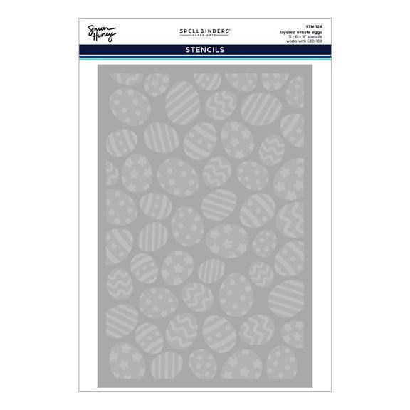 Spellbinders Stencils - Layered Ornate Eggs