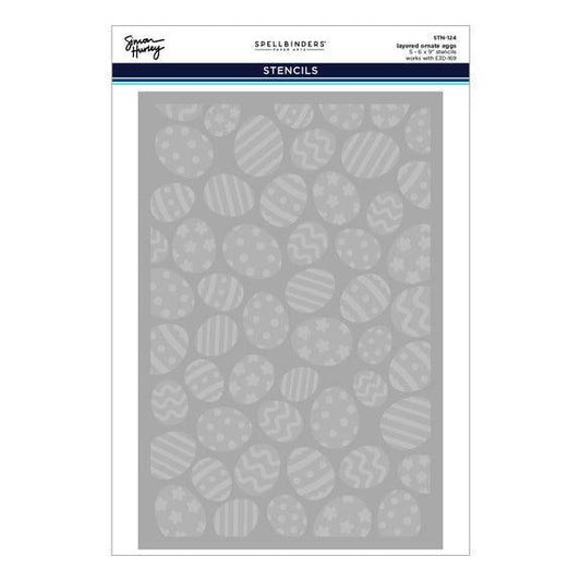 Spellbinders Stencils - Layered Ornate Eggs