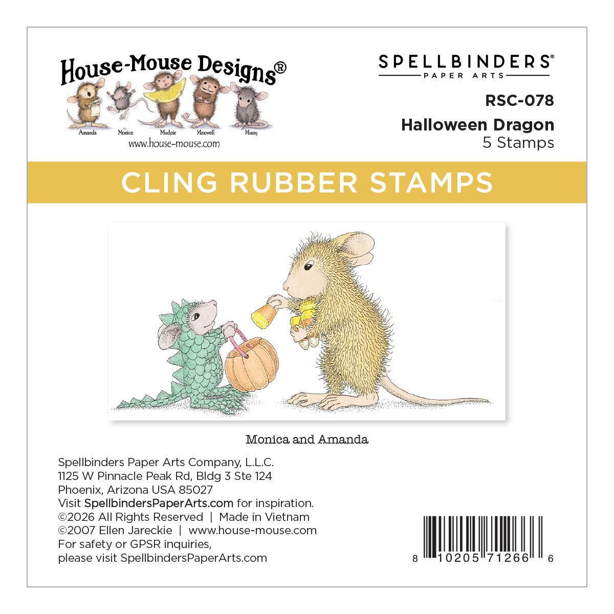 Spellbinders Cling Stamps - Halloween Dragon