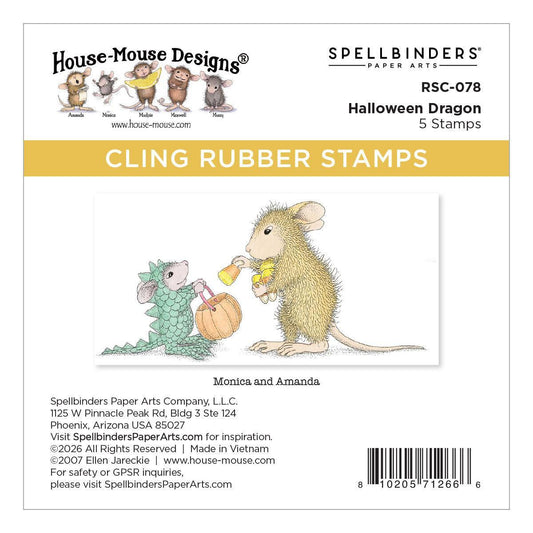 Spellbinders Cling Stamps - Halloween Dragon
