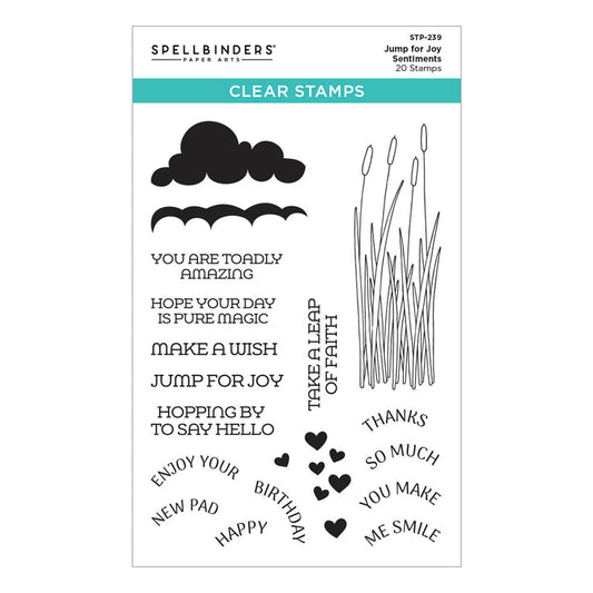 Spellbinders Clear Stamps - Jump for Joy Sentiments