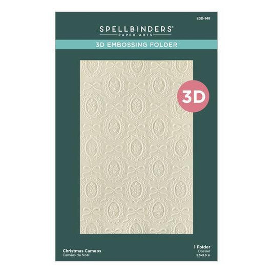 Spellbinders 3D Embossing Folder - Christmas Cameos