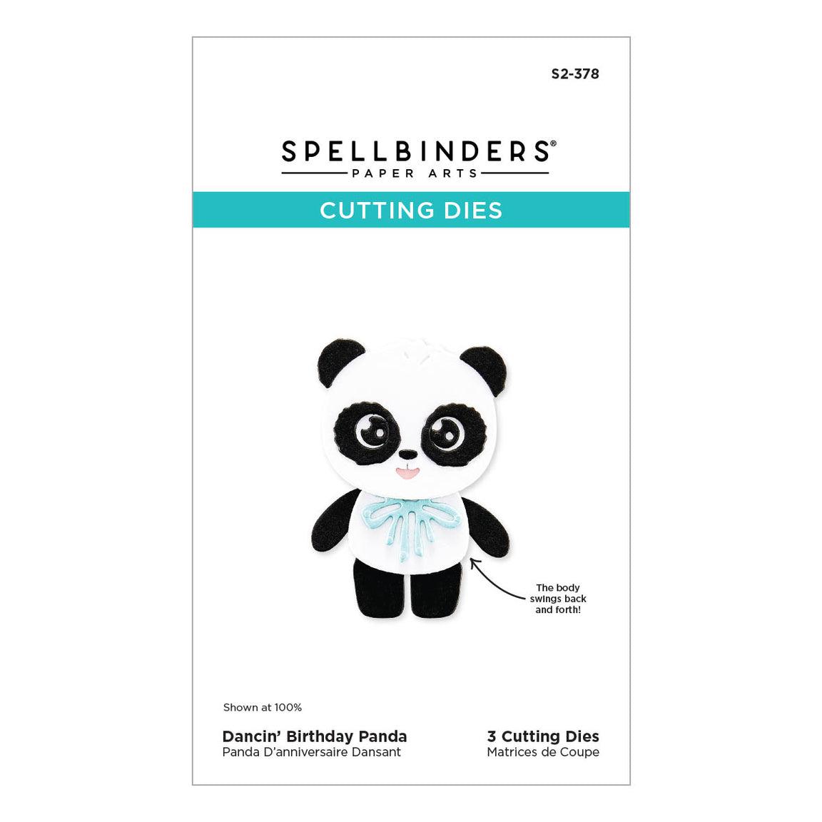 Spellbinders Dies - Dancin' Birthday Panda