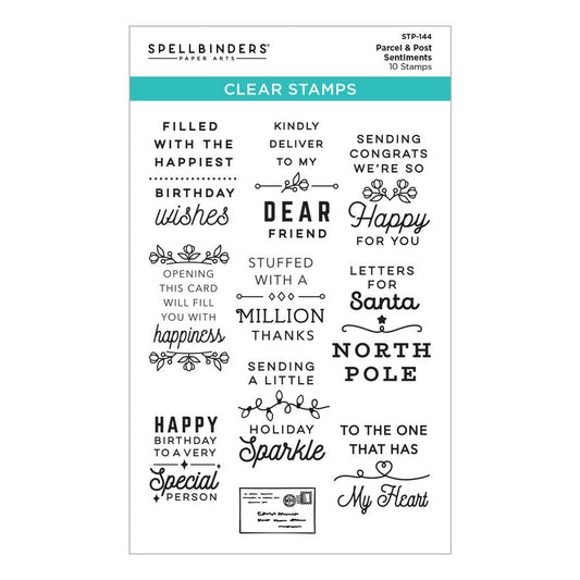 Spellbinders Clear Stamps - Parcel & Post Sentiments
