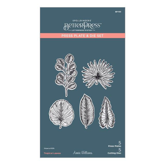 Spellbinders Press Plates & Dies - Tropical Leaves
