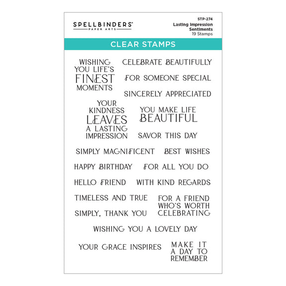 Spellbinders Clear Stamps - Lasting Impressions