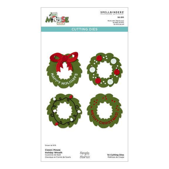 Spellbinders Dies - Classic Mouse Holiday Wreath