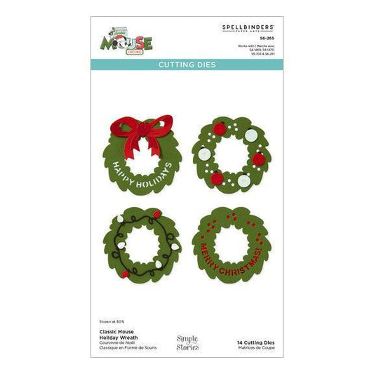 Spellbinders Dies - Classic Mouse Holiday Wreath