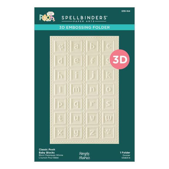 Spellbinders 3D Embossing Folder - Classic Pooh Baby Blocks