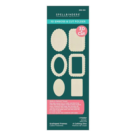 Spellbinders 3D Emboss & Cut Folder - Scalloped Frames
