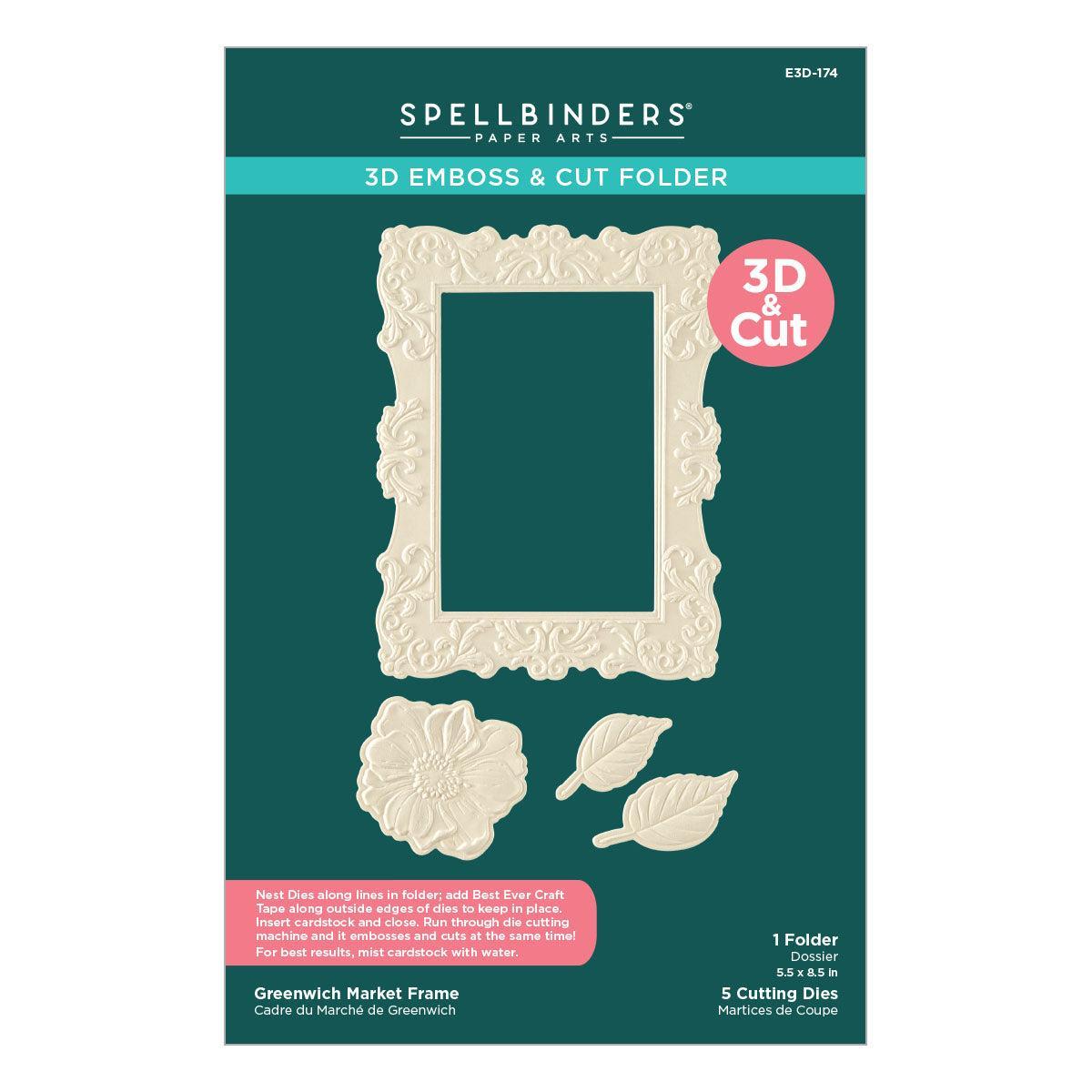 Spellbinders 3D Embossing Folder - Greenwich Market Frame