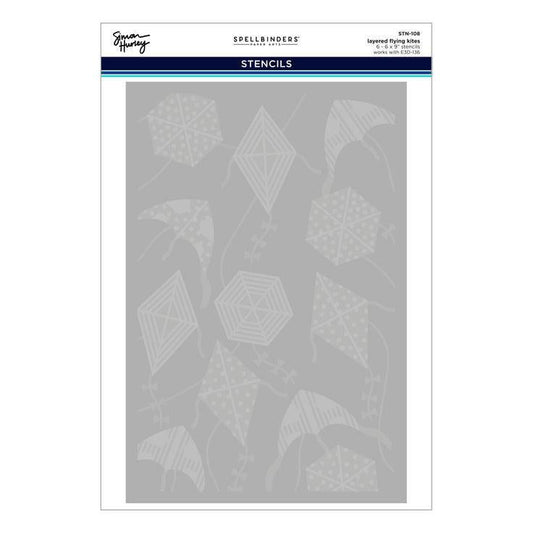 Spellbinders Stencils - Layered Flying Kites