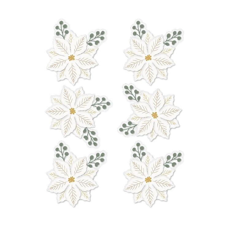 Spellbinders Dimensional Acetate Stickers - Poinsettias