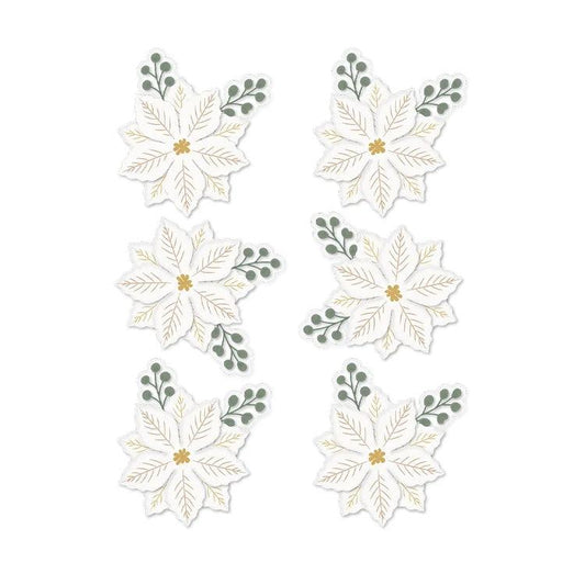 Spellbinders Dimensional Acetate Stickers - Poinsettias