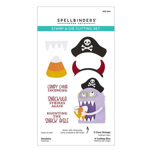 Spellbinders Clear Stamp & Dies - Snackula