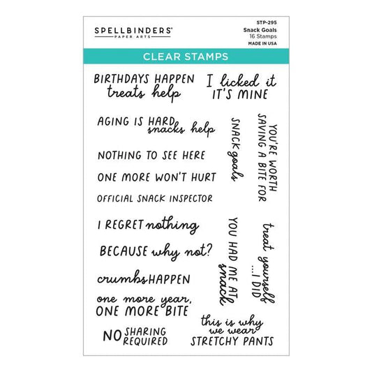 Spellbinders Clear Stamps - Snack Goals