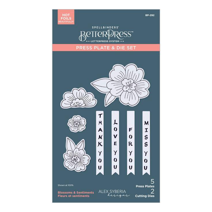 Spellbinders Press Plates & Dies - Blossoms & Sentiments