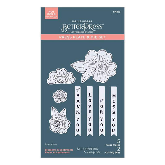 Spellbinders Press Plates & Dies - Blossoms & Sentiments