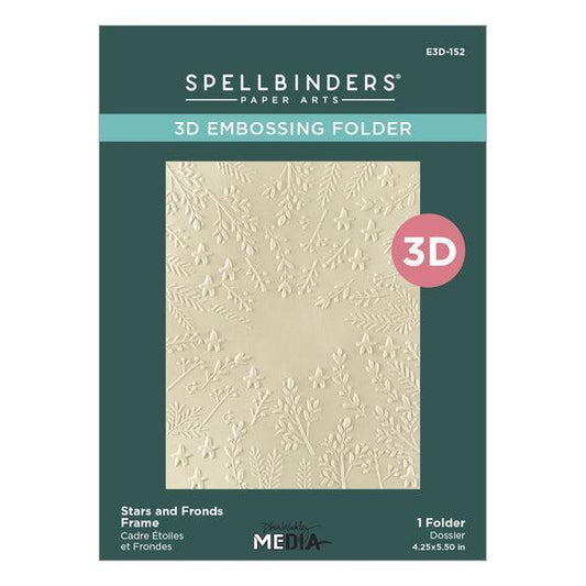 Spellbinders 3D Embossing Folder - Stars and Fronds Frame