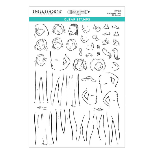 Spellbinders Clear Stamps - Illustrated Lady