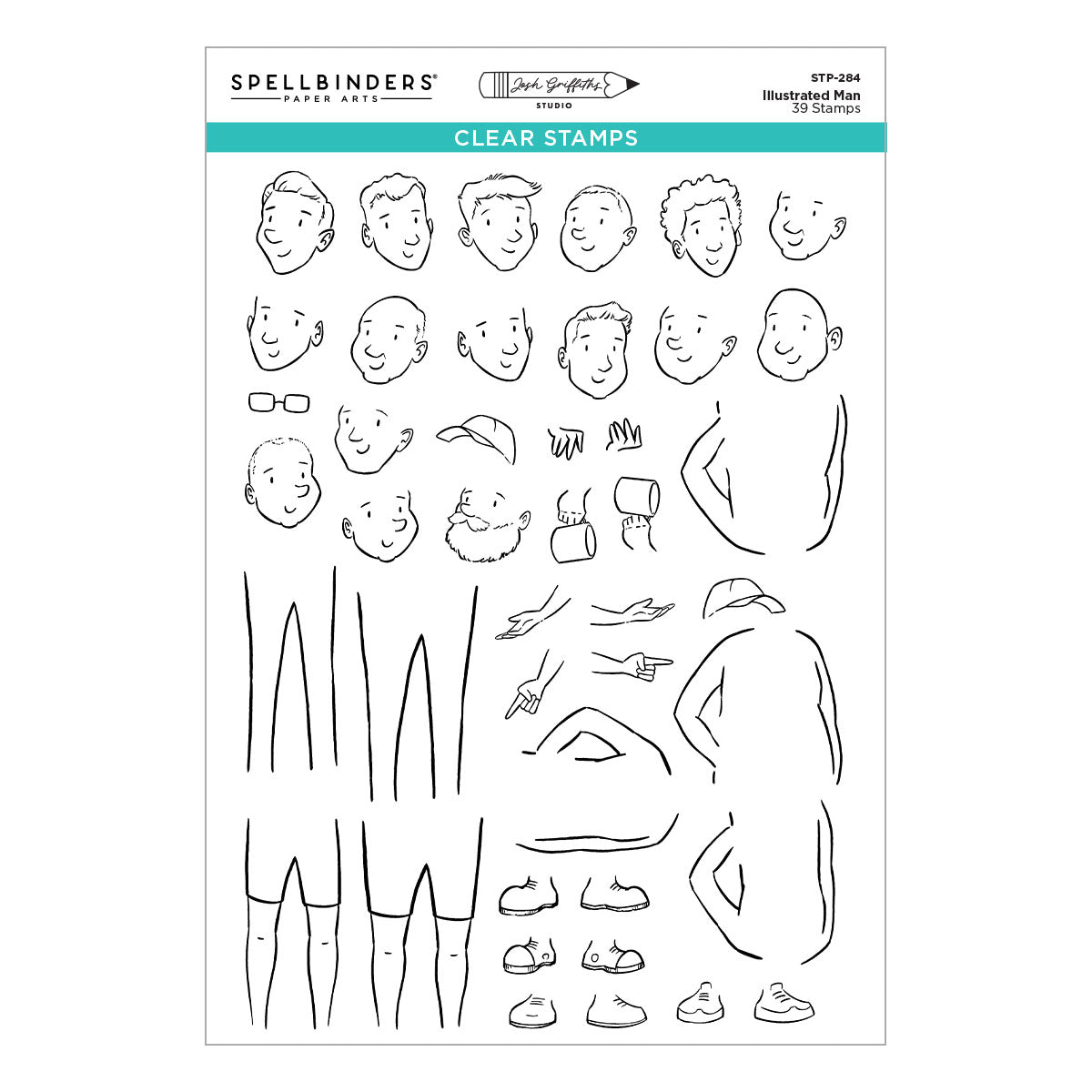 Spellbinders Clear Stamps - Illustrated Man