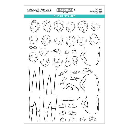 Spellbinders Clear Stamps - Illustrated Man