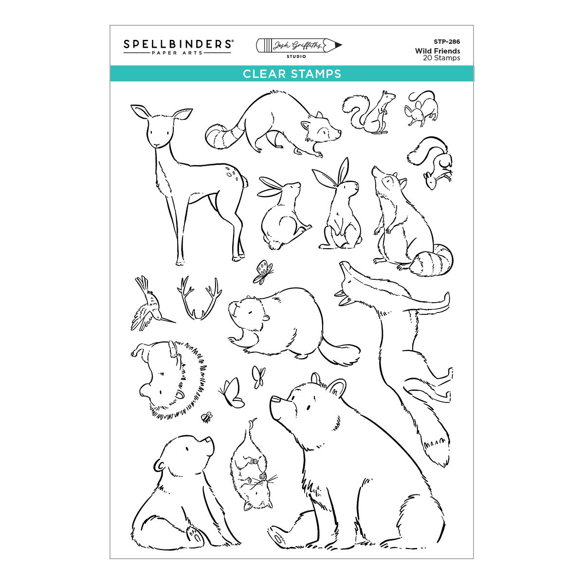 Spellbinders Clear Stamps - Wild Friends