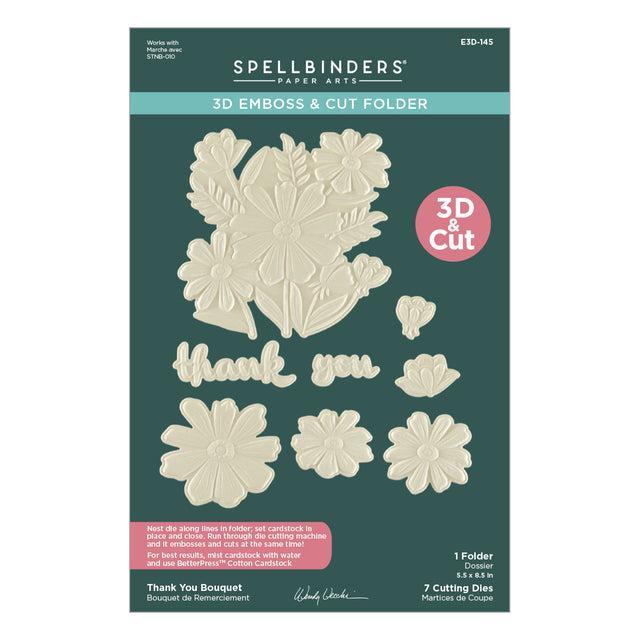 Spellbinders 3D Emboss & Cut Folder - Thank You Bouquet