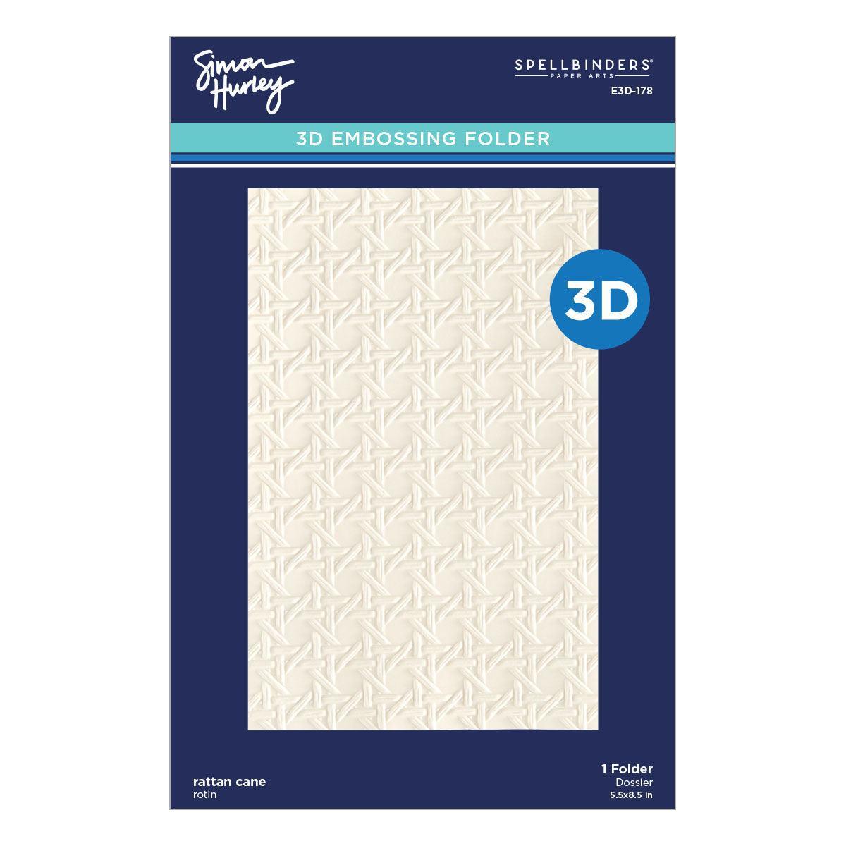 Spellbinders 3D Embossing Folder - Rattan Cane