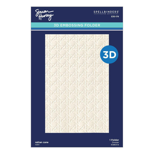 Spellbinders 3D Embossing Folder - Rattan Cane