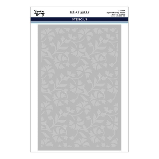 Spellbinders Stencils - Flowing Florals