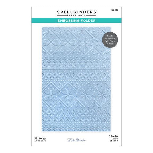 Spellbinders Embossing Folder - Ski Lodge