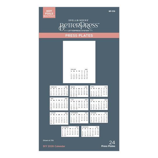 Spellbinders Press Plates - DIY 2026 Calendar