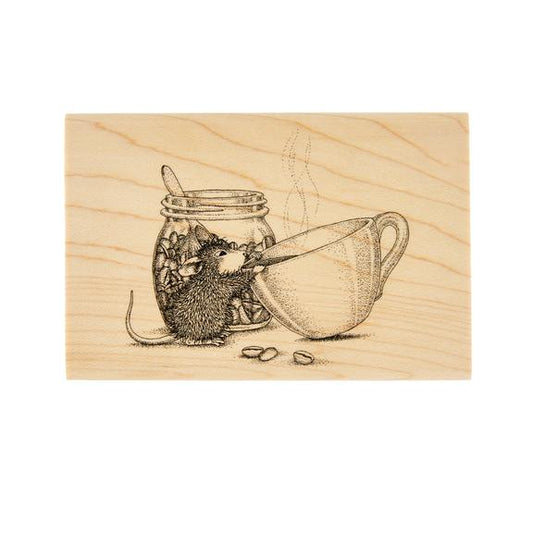 Spellbinders Wood Mount Stamps - House-Mouse Brew-tiful Day