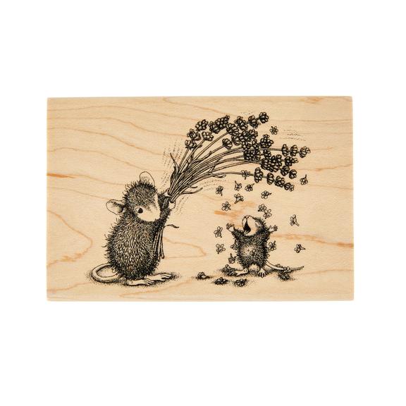 Spellbinders Wood Mount Stamps - House-Mouse Flower Shower