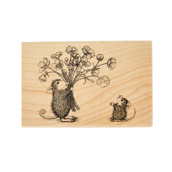 Spellbinders Wood Mount Stamps - House-Mouse Rare Bloom
