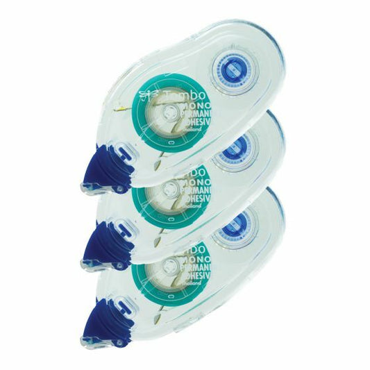 Tombow Mono Adhesive Refill - Permanent, 3pk