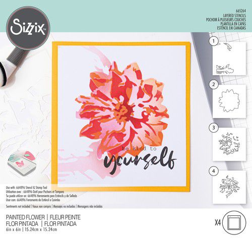 Sizzix Stencils - Layered Painted Flower